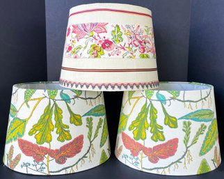 3 Pretty Floral Fabric Lampshades