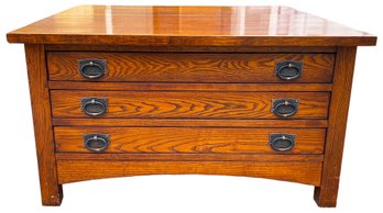 Craftsman Style Coffee Table With Drawers - Touchstone Collections
