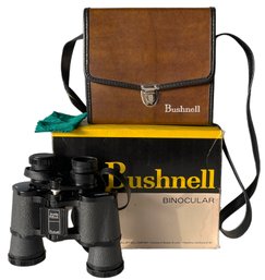 Vintage Bushnell Binoculars & Leather Carrying Case