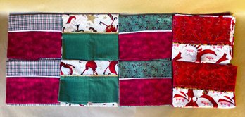 4 Set Of Christmas Themed Handmade  Pillow Cases