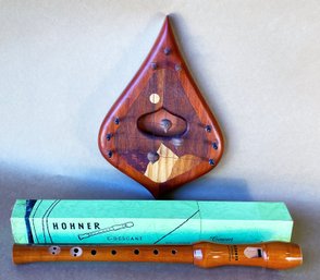 HOHNER C-descant Recorder And APPLEWOODS Musical Door Hanger With Wood Inlay