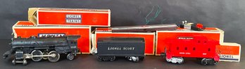 Vintage Lionel Trains Locomotive, Tender, Caboose & Remote Control Track Set