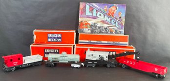 Vintage Lionel Trains Operating Work Crane, Tank Car, Gondola Car, & Work Caboose