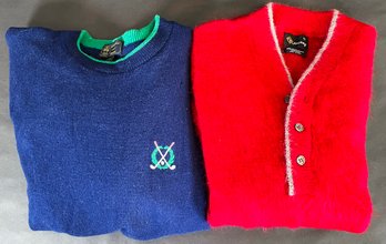 2 Vintage Lambswool & Mohair Sweaters - Jockey & Brooks Brothers