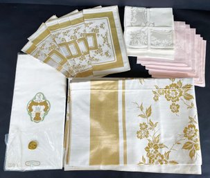 Elegant Vintage Damask Table Linens