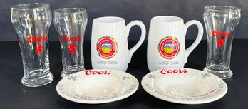 Vintage Coors Lot- Glasses, Mugs & Ashtrays