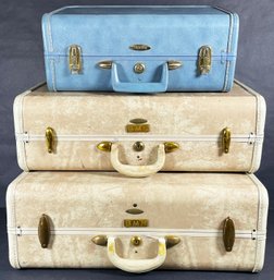 Vintage Samsonite And Laperlite Luggage