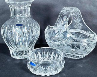 3 Crystal Pieces Including Gorham & Waterford Marquis