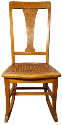 Vintage Rattan Seat Rocking Chair