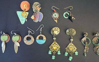 Large Collection Of Steampunk Mixed Metal Earrings
