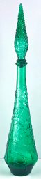 Italian Green Glass Genie Bottle Decanter