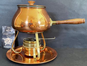 Vintage Coppercraft Guild Fondue Pot Set