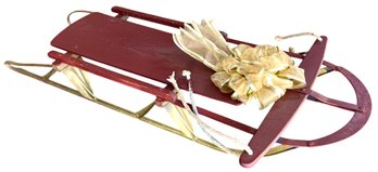 Vintage Wooden Holiday Sled