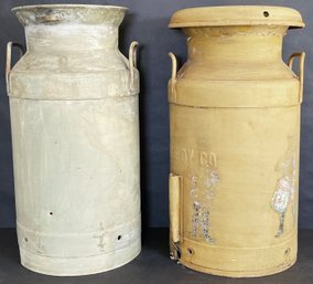 2 Large Vintage Milk Buckets