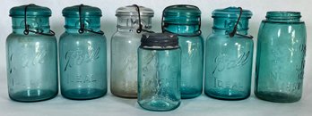 Vintage Glass Ball & Mason Jars