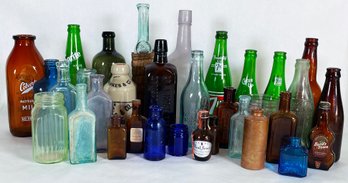 Vintage Bottle Collection - 7 Up, Coca Cola & More!