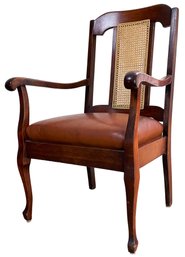 Vintage Wooden Caned Back Chair