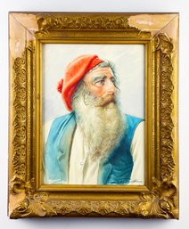 'portrait Of A Neapolitan Fisherman' Watercolor - Antonio Enrico Fiorentino