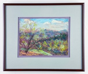 Signed Barbara B. Bellows 'apple Tree' Pastel