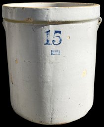 15 Gallon Ruckel's Stoneware Crock