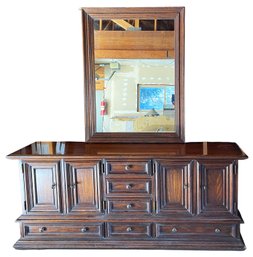 Large Solid Wood Heritage Dresser & Mirror