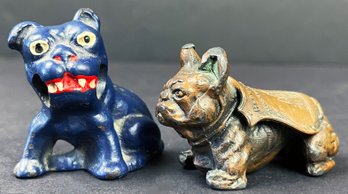 2 Metal Dog Miniatures