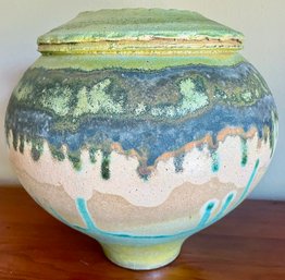 Stunning Art Pottery Vase, Signed Fox