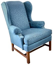 Vintage Blue Wing Back Armchair