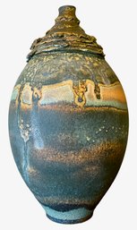 Gorgeous Art Pottery Vase Signed Fox