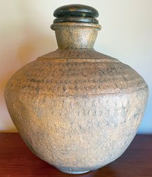 Large Vessel With Wood Stopper
