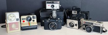 Large Vintage Camera Lot - 2 Polaroids, Minolta X JCPenney, Kodak Hawkeye & More!
