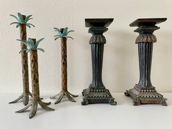 Composite And Metal Candlesticks