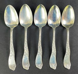 Five Sterling Silver Spoons, 70g
