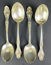Four Monogrammed Sterling Spoons, 170g