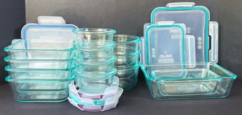 Large Lot Of Glass Pyrex Tupperware