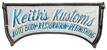 Vintage Hand Painted Auto Body Sign