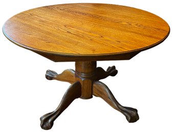 Vintage Round Claw Foot Dining Table