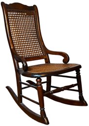 Vintage Caned Rocking Chair