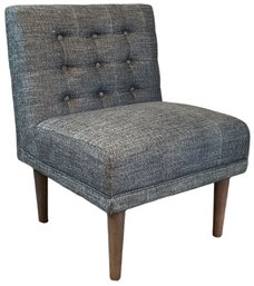 Sleek Tufted Gray Accent Chair