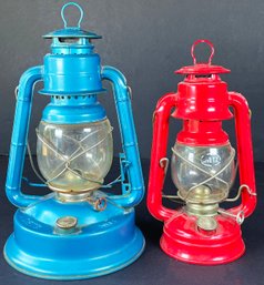 2 Vintge Dietz Little Wizard Oil Lamps