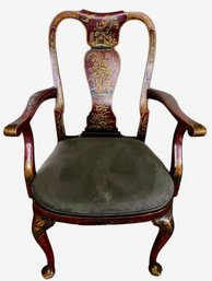 Asian Painted Club Chair