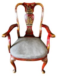 Asian Painted Club Chair