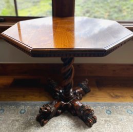 Walnut Carved Pub Table