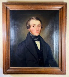 Antique Portrait, 1816 By Scottish Artist, Peter Cleland (b. 1818-1900)