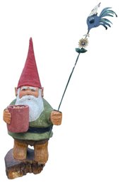 Large Carved Tree Stump Garden Gnome