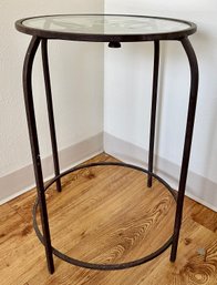 Glass And Metal Occasional Table