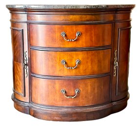 Bombay Half Moon 3 Drawer Chest With Side Cabinet & Granite Top