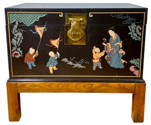 Vintage Drexel Heritage Et Cetera Collection Chinoiserie Chest & Stand