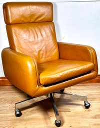 Vintage Mid Century Executive Swivel Desk Chair