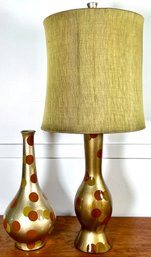 Modern Lamp With Matching Vase